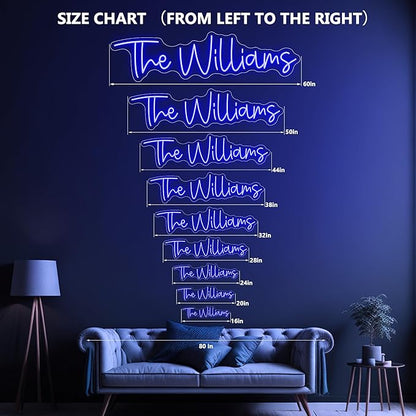 Custom Neon Signs, Personalized Large Led Neon Lights Sign,Neon Sign Customizable for Wall Decor Wedding Birthday Party Bedroom Bar Shop Name Logo Lights (Optional 18" to 60") (3 Lines)