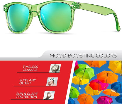 Retro Rewind Polarized Sunglasses for Men and Women - UV Protection Classic Sun Glasses