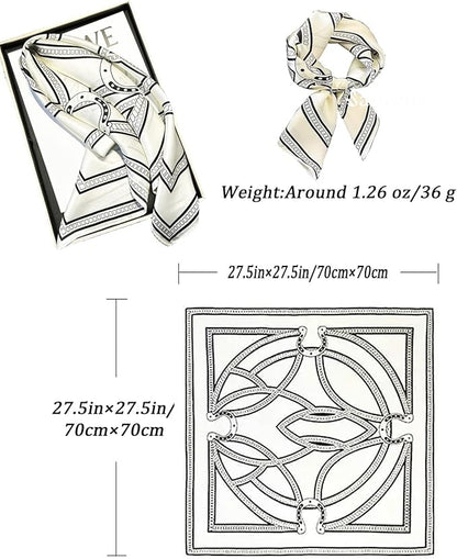 Neck Scarf For Womens Silky Head Scarves Hair Bandanas Square Scarf Fashion Accessories lightweight