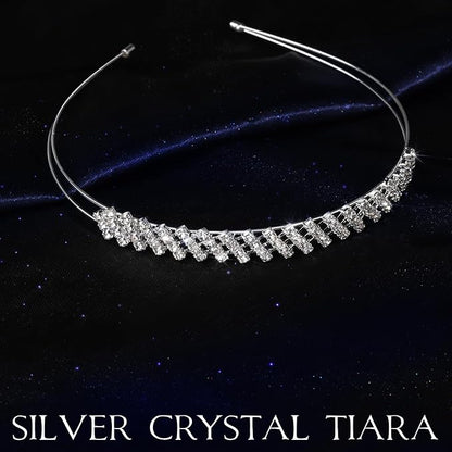 Teenitor Crown, 5pcs Tiaras for Women, Tiara Crown, Silver Tiara for Little Girls Rhinestone Headbands Wedding Headband Party