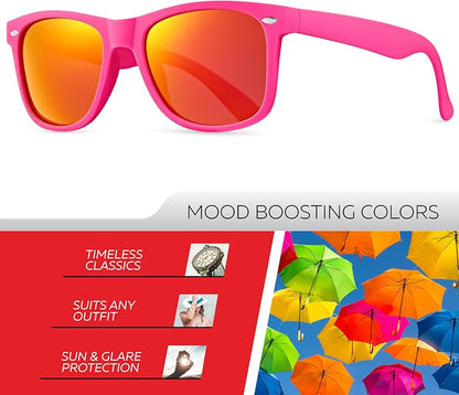 Retro Rewind Polarized Sunglasses for Men and Women - UV Protection Classic Sun Glasses