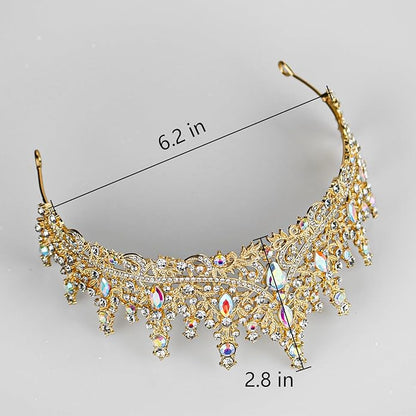 Tiaras and Crowns for Women Crystal Princess Tiaras Rhinestone Queen Crowns For Wedding Bridal Birthday Prom Pageant Party (Tiara 100)