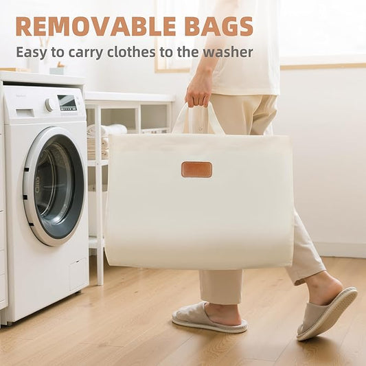 STORAGE MANIAC Vertical Rolling Laundry Hamper, 4 Section Laundry Sorter with Wheels and 2 Breaks, 4-tier Laundry Baskets for Small Space, Dorm, Laundry Room, Closet, Multicolored 4-tier