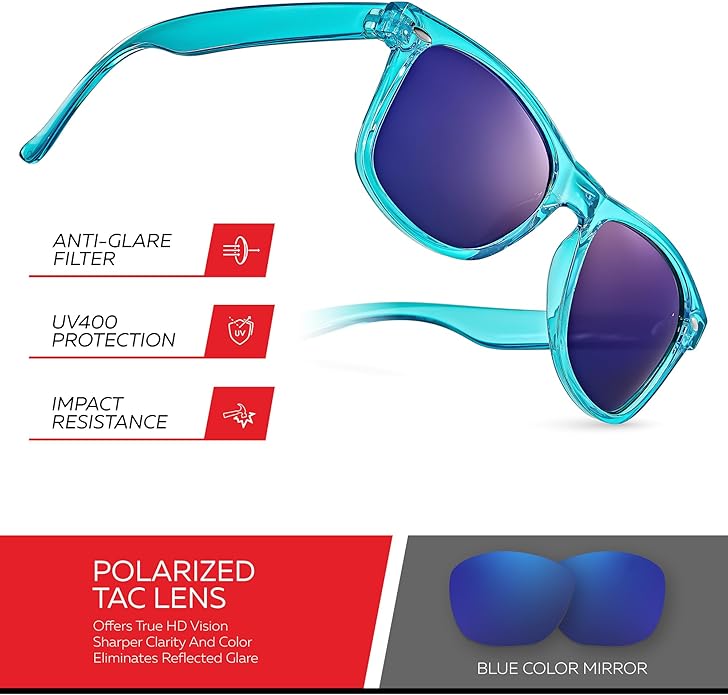 Retro Rewind Polarized Sunglasses for Men and Women - UV Protection Classic Sun Glasses