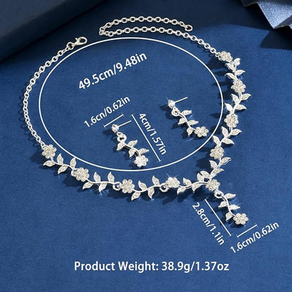 Kamirola Tiaras and Crowns for Women,Tiaras Earrings Necklace, Crystal Bridal Jewelry Set (TR48)