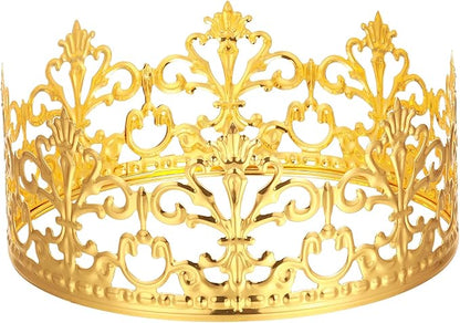 Maitys 6 Pack King and Queen Crowns Royal King Crown Gold Jeweled Costume Accessories for Men Women Birthday Party Halloween Cosplay Costume