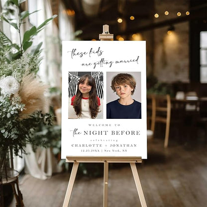Personalized Rehearsal Dinner Welcome Sign, The Night Before Welcome Sign, Wedding Rehearsal Party Home Decor, Rehearsal Dinner Sign, Elegant Welcome Sign, Wedding Decorations Ceremony #3