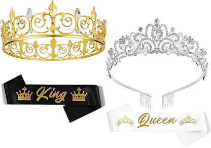 Princess Crown for Women, Crystal Queen Tiaras for Girls Bridal Hair Accessories Gifts for Birthday Wedding Prom, Bridal Party, Pageant, Halloween Christmas Costume