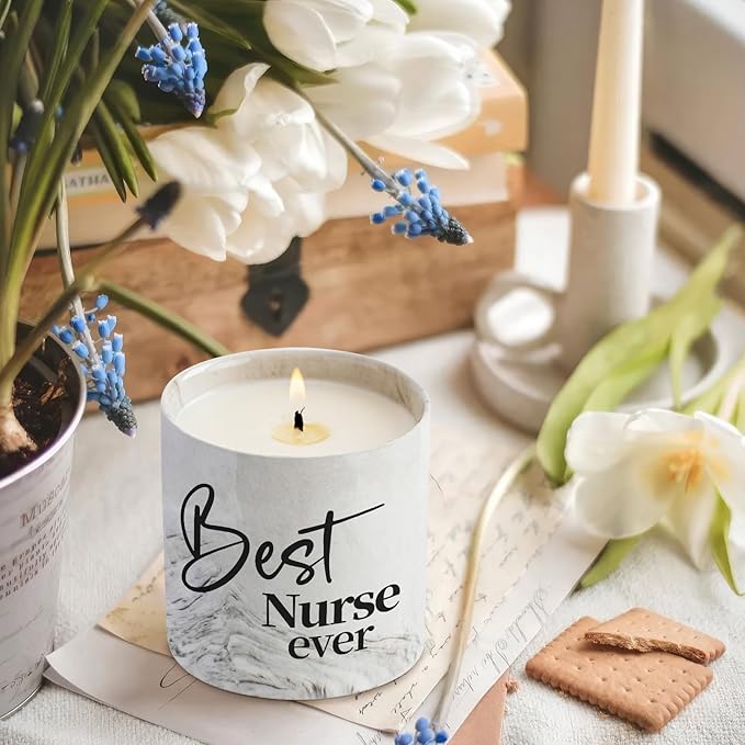 Nurse Gifts for Women - Best Nurse Ever Candle for Nurses Week Nurse Appreciation Gifts for Nurse Graduation Gift Nurse Practitioner