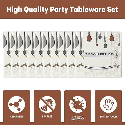 60 PCS It Is Your Birthday Disposable Napkins, The Office Merchandise 2 Ply Paper Napkins Birthday Party Decoration, Party Supplies for The Office TV Show Fans, Coworkers, Family, and Friends