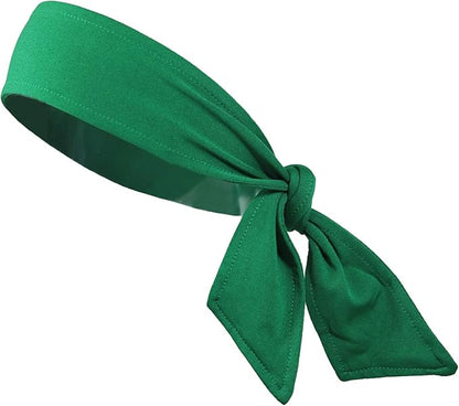 Kenz Laurenz Headbands Tie on Headband for Women Men Running Athletic Hair Head Band Elastic Sports Sweat Basketball Sweatband Stetchy Yoga Workout Sweatbands Adjustable Non-Slip Moisture Wicking
