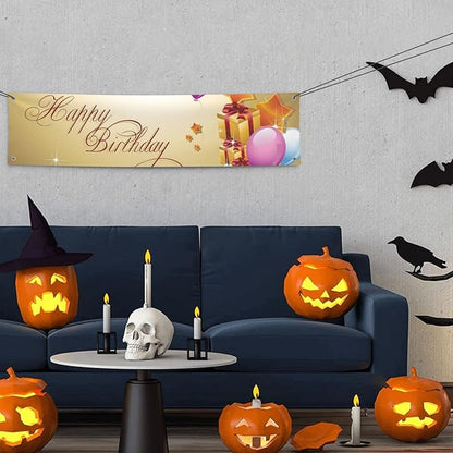 Custom Wall Banner Sign Customize Your Own Banner with Image Logo Text Personalized Background Decorative Backdrop for Birthday Party Business Graduation Wedding Christmas (4' x 1' / 120 cm x 30 cm)