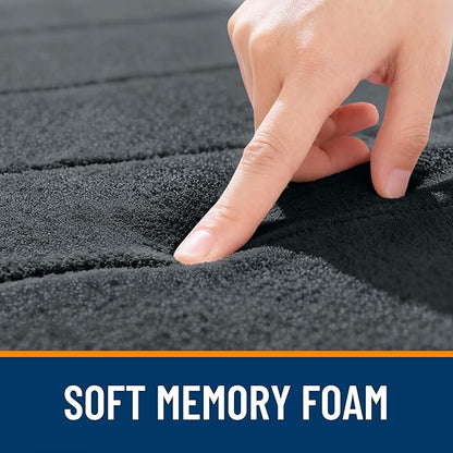 OLANLY Memory Foam Bath Mat 36x24, Super Soft Absorbent Bathroom Rugs, Quick Dry, Machine Washable Shower Floor Rugs, Bathmat Carpet, Bathroom Home Decor Accessories, Dark Gray