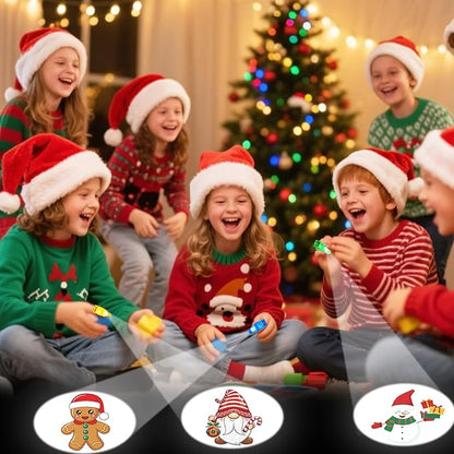 40PCS Christmas Party Favors for Kids,Christmas LED Light Up Finger Lights Glow in the Dark Party Favors for Kids, Classroom Prizes Trick or Treats Gifts