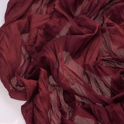 Socomi Burgundy Red Christmas Table Runner 10pcs Cheesecloth Boho Rustic Gauze 120 inch 10FT Cheese Cloth Runner for Wedding Party Baby Shower Birthday Home Decor Holiday Decorations