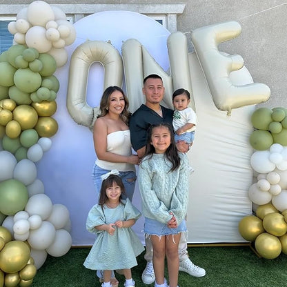 40 Inch Letter Balloons Z, Big Custom A-Z Alphabet Foil Name Balloon Cream White, Self Inflating Beige Customize Helium Balloon Letters Z for Women Girls Birthday Bride Baby Shower Party Decorations