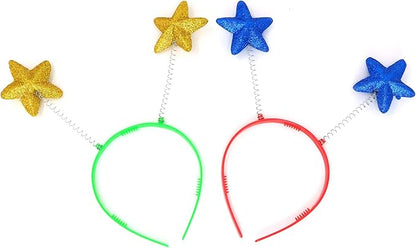 Skeleteen Glitter Antenna Head Boppers - Rainbow Shapes Novelty Headbands - 12 Pieces