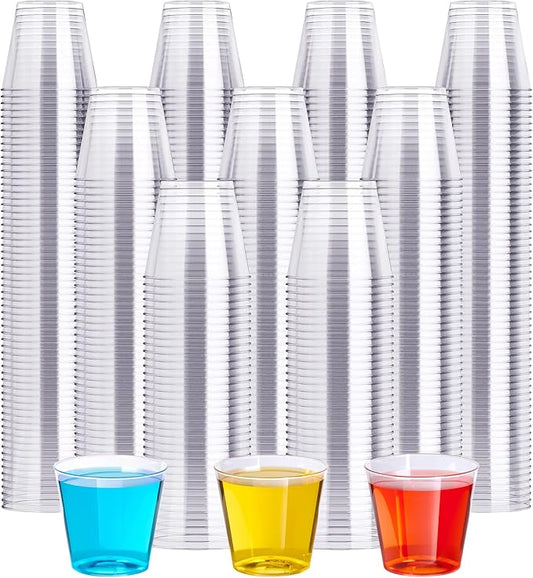 1 OZ 1000 Pack Plastic Shot Glasses, Disposable Cups, 1 Ounce Tasting Cups Party Cups Perfect for Whiskey, Wine Tasting, Food Samples, and Parties