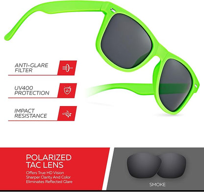 Retro Rewind Polarized Sunglasses for Men and Women - UV Protection Classic Sun Glasses