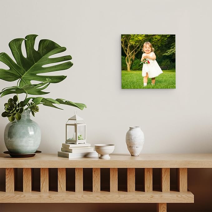 DBLAKI Personalized Photo to Canvas Print - Custom Canvas Prints With Your Photos,Custom Picture Frames Photo Prints Wall Art Ideal for Home Decor Gifts Keepsakes 8"x8"