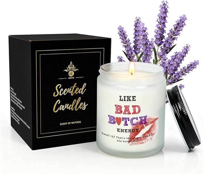 Lavender Scented Aromatherapy Candle - Natural Soy Wax, Long-Lasting, Ideal Gift for Her/Him (Birthday/Valentine’s Day/Christmas)