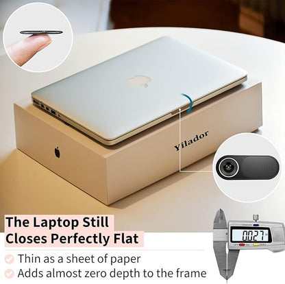 Webcam Cover, 0.03in Ultra Thin Slide Web Camera Covers for Laptop Computer Smartphone Mac iMac MacBook, Sliding Blocker Cover Protect Your Privacy Security (3*Small+3*Big)