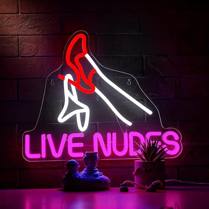 Leg Neon Sign for Wall Decor, LED Art Neon Lights for Man Cave, Bar, Beer Room, Bedroom, Home, Bathroom, Pub, Hotel & Recreation Room Sign