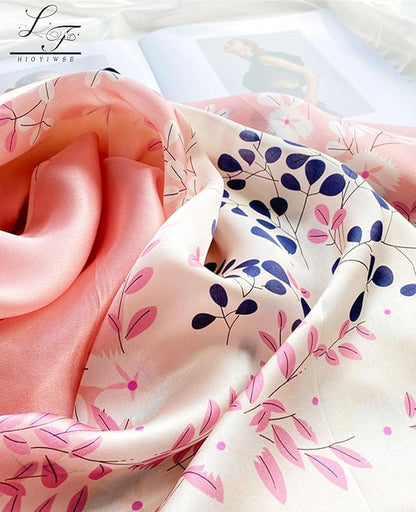 Head Scarf Hair Neck Scarves For Women Purse Bag Scarfs For Handbags Silky Long Thin Satin Headscarf Fashion