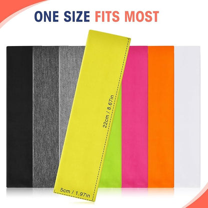 Hotop 20 Pcs Sport Stretchy Headbands for Girls Women Non Slip Soft Fabric Elastic Headband Bulk for Yoga DIY Team Gifts