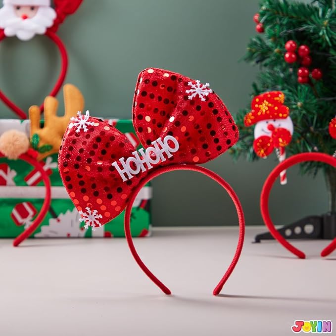 JOYIN 14 PCS Christmas Headbands with Different Designs Party Holiday Headbands for Kids Women Men Christmas Holiday Parties Favors (ONE Size FIT ALL)