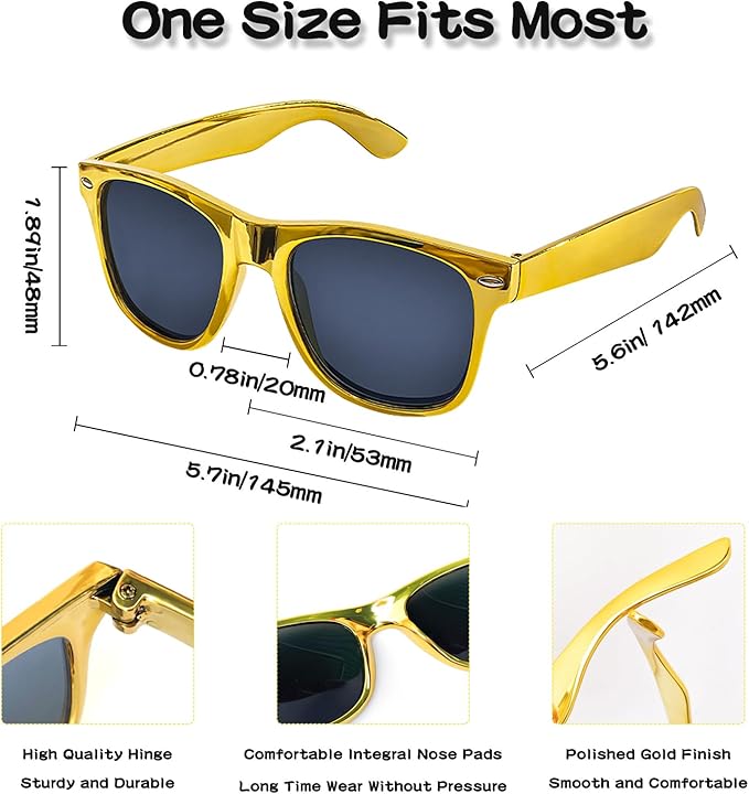 Pibupibu 10/20 Packs Adults Wholesale Neon Colors Square Retro Style Party Favors Sunglasses