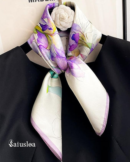 Neck Scarf For Womens Silky Head Scarves Hair Bandanas Square Scarf Fashion Accessories lightweight