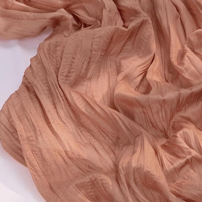 Socomi 10pcs Dusty Rose Fall Thanksgiving Cheesecloth Table Runner Boho Rustic Gauze 120 inch 10FT Cheese Cloth Runner for Wedding Party Baby Shower Birthday Home Decor Holiday Decorations