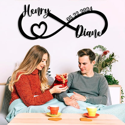 Custom Infinity Signs, Personalized Wedding Presents, Infinitys Wedding Present, Personalized Valentines Day Presents, Infinitys Heart Sign, Love Wall Decor Signs, Metal Name Sign