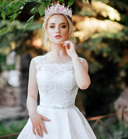 Crystal Tiara Crown for Women, Rhinestone Queen Headband Wedding Bridal Hair Accessories, Princess Crown for Birthday Prom Quinceañera Party Pageant Halloween Cosplay
