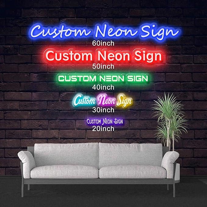 Custom LED Neon Signs, Personalized Family Name Neon Light with Dimmer Switch, Handmade Gifts Decorative Wall Sign for Home Bedroom, Festival, Party, Wedding, Birthday, Bar, Shop (18" to 55)