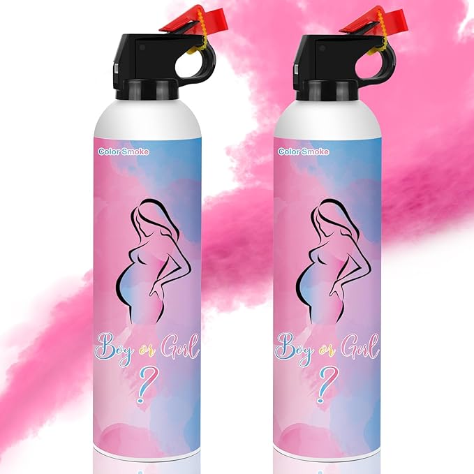 Baby Girl Reveal Party Supplies - 100% Biodegradable Pink Gender Reveal Decor (2 Pack)