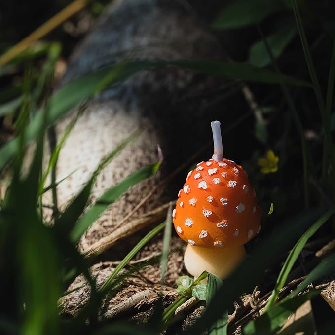 Birthday Candles Mushroom Candles for Party Supplies and Wedding Favor