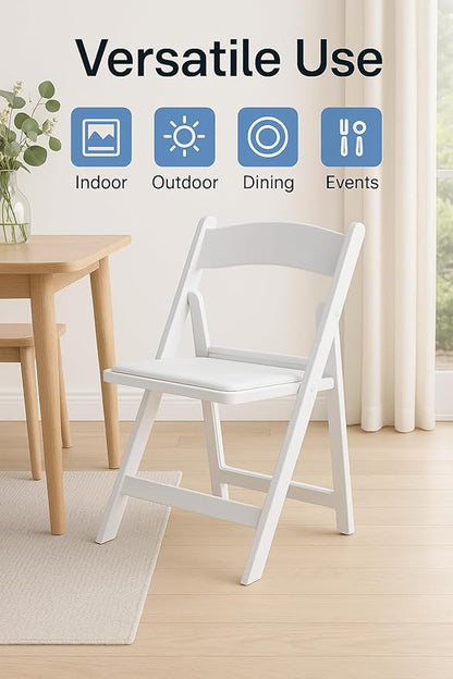 BTEXPERT Set of 16,Resin Folding Chair Vinyl Padded Seat 1000LB Weight Capacity Indoor Outdoor Lightweight Set for Home Event Party Picnic Kitchen Dining Church School Weddings 1000lb Weight Capacity