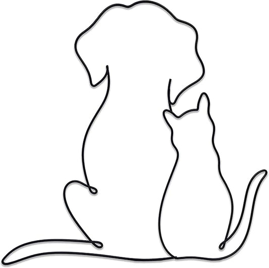 Matani Metal Dog Wall Decor | Dog & Living Room Wall Art | Minimalist Room Decor (Sleeping Labrador) (Love)