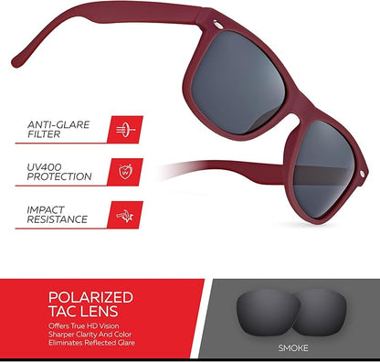 Retro Rewind Polarized Sunglasses for Men and Women - UV Protection Classic Sun Glasses
