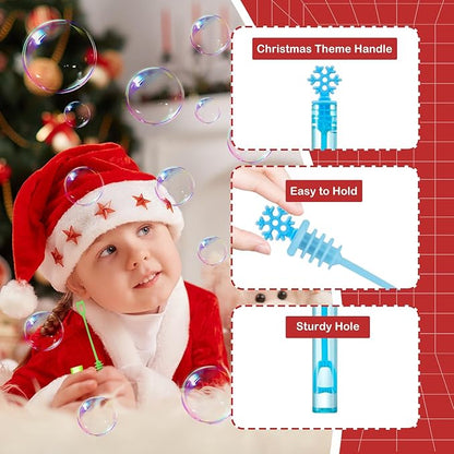 60Pcs Christmas Bubbles Party Favors for Kids, Christmas Goodie Bag Stocking Stuffers Pinata Fillers Treats, Mini Bubbles Bulk Christ mas Toys Gifts for Kids Toddlers Boy Girl Classroom Carnival Prize