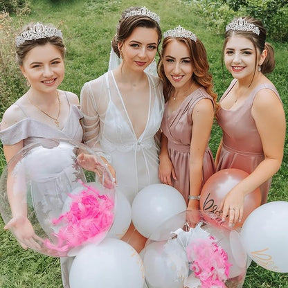 Jaciya Silver Tiara Crowns for Women 8 PCS Princess Tiaras Queen Crowns with Combs for Birthday Wedding Prom Halloween Costume