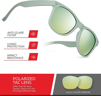 Retro Rewind Polarized Sunglasses for Men and Women - UV Protection Classic Sun Glasses