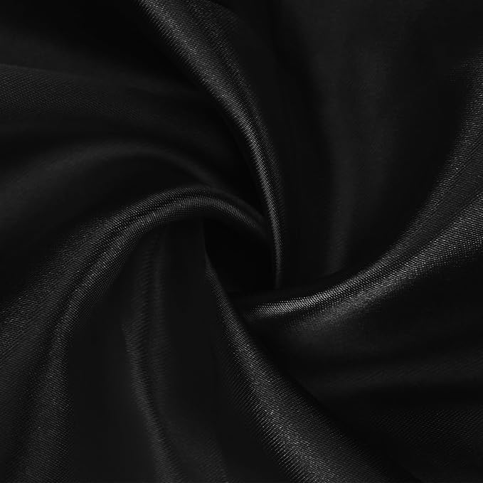 Bailarina 80 Pack Black Satin Napkins,17x17 Inches Wedding Napkins Square Soft Silky Table Napkins Bulk Decorative Elegant Cloth Napkin for Party Decoration, Banquet,Wedding,Graduation