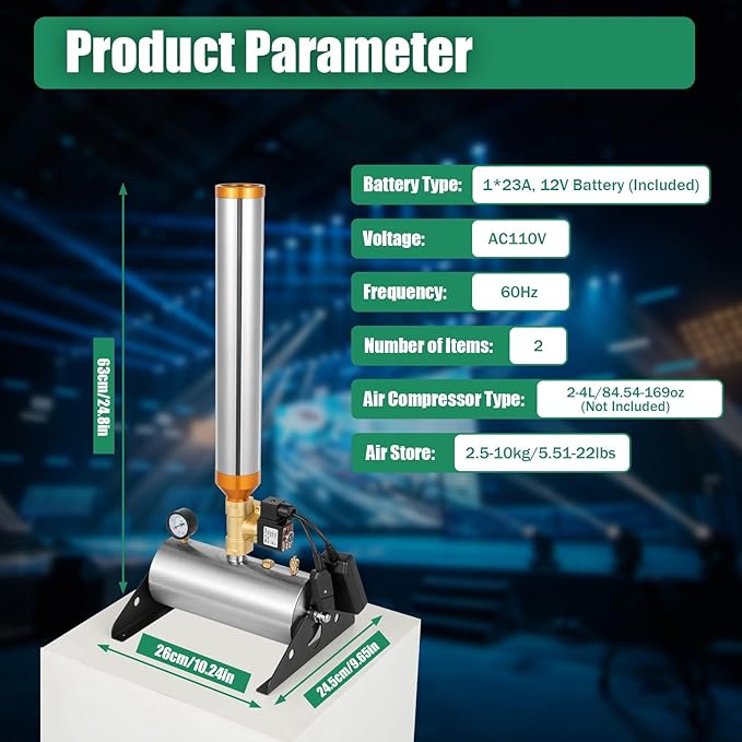 2PCS Confetti Machine, Electric Confetti Cannon with with Remote Control and 4ft Long Power Cord, Professional Confetti Cannons for Wedding, Party, Stage Shows, Christmas