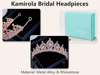 Kamirola - Queen Crown and Tiaras Princess Crown for Women and Girls Crystal Headbands for Bridal, Princess for Wedding and Party（01）
