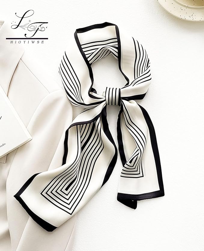 Head Scarf Hair Neck Scarves For Women Purse Bag Scarfs For Handbags Silky Long Thin Satin Headscarf Fashion