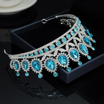 Kamirola Tiaras Princess Crown for Women and Girls Crystal Headbands for Bridal, Princess for Wedding and Party(TR21)