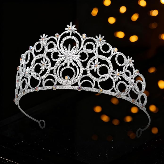 Stellar Crown for Women & Princess Tiaras, Wicth Merch Hat Accessories for Halloween, Bubble Headpiece for Women Party Dress Outfits